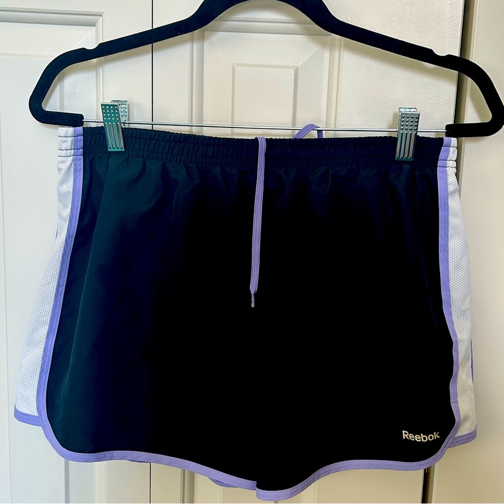 Black, white and purple Reebok Shorts